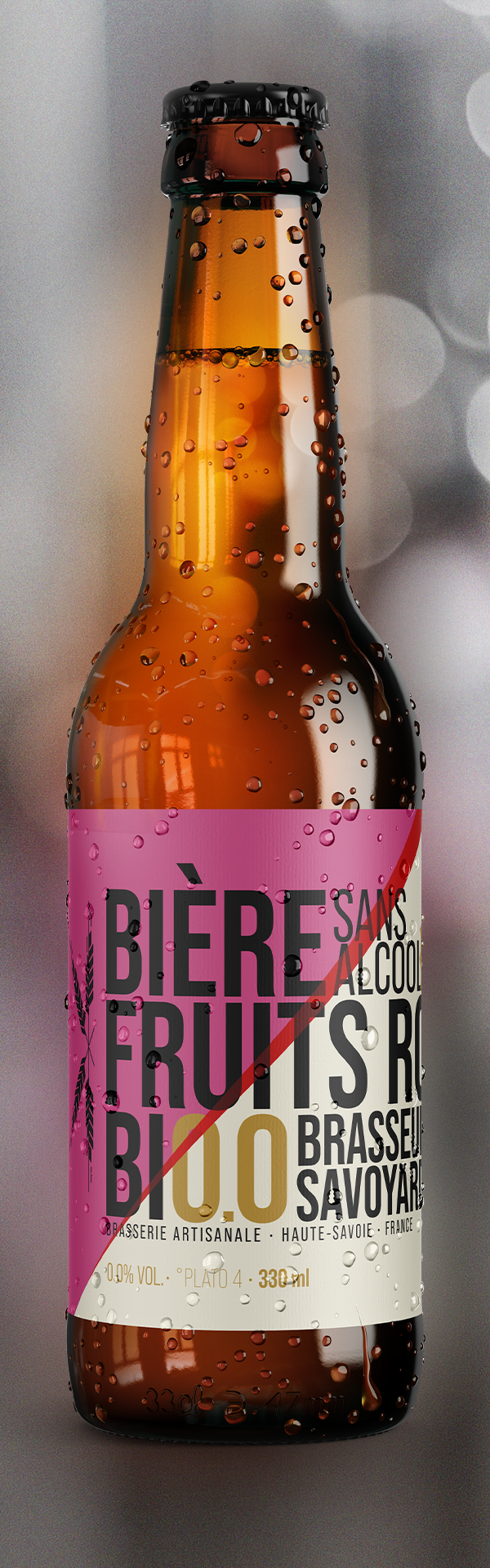 Bière Fruits rouges Bio 0.0 - Photo 1